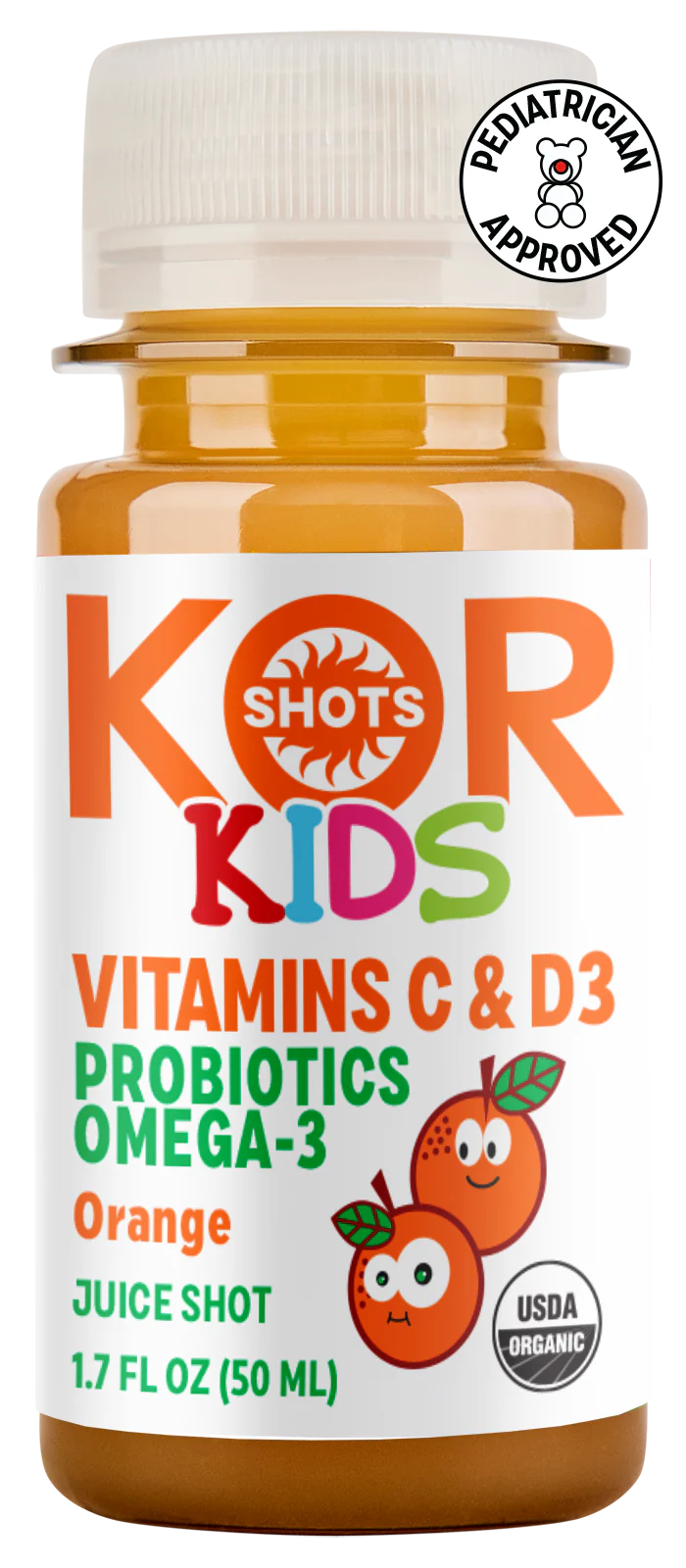 KOR Shots, Kids Orange Juice Shot 1.7oz (6 bottles) (Chill)