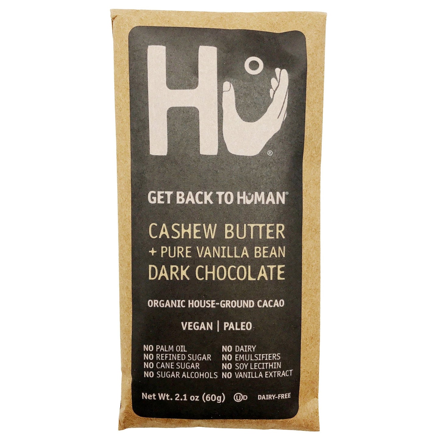 Hu Kitchen, Cashew Butter + Pure Vanilla Bean Dark Chocolate Bar 2.1oz (chill)