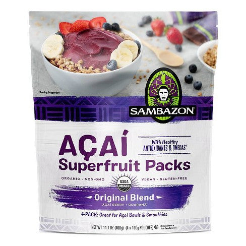 Sambazon, Acai Original Blend Superfruit Frozen Smoothie Packs 14.1 oz (Frozen) 經典原味巴西莓果漿