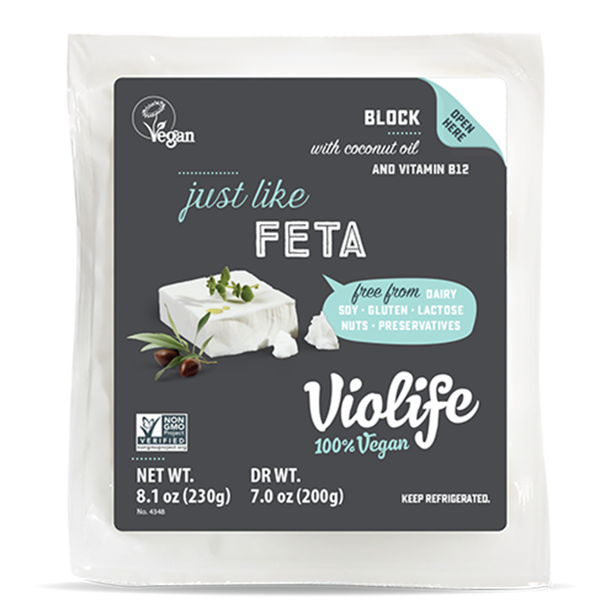 Violife, just like Feta Block Vegan Feta Cheese 8.1oz (Chill)