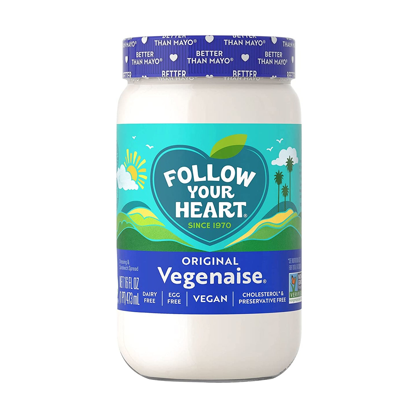 Follow Your Heart, Vegenaise Original Dressing and Sandwich Spread 14oz (Chill) 純素無麩質沙拉醬原味