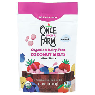 Once Upon A Farm, Organic Coconut Melts (Toddler, Mixed Berry) 1 oz