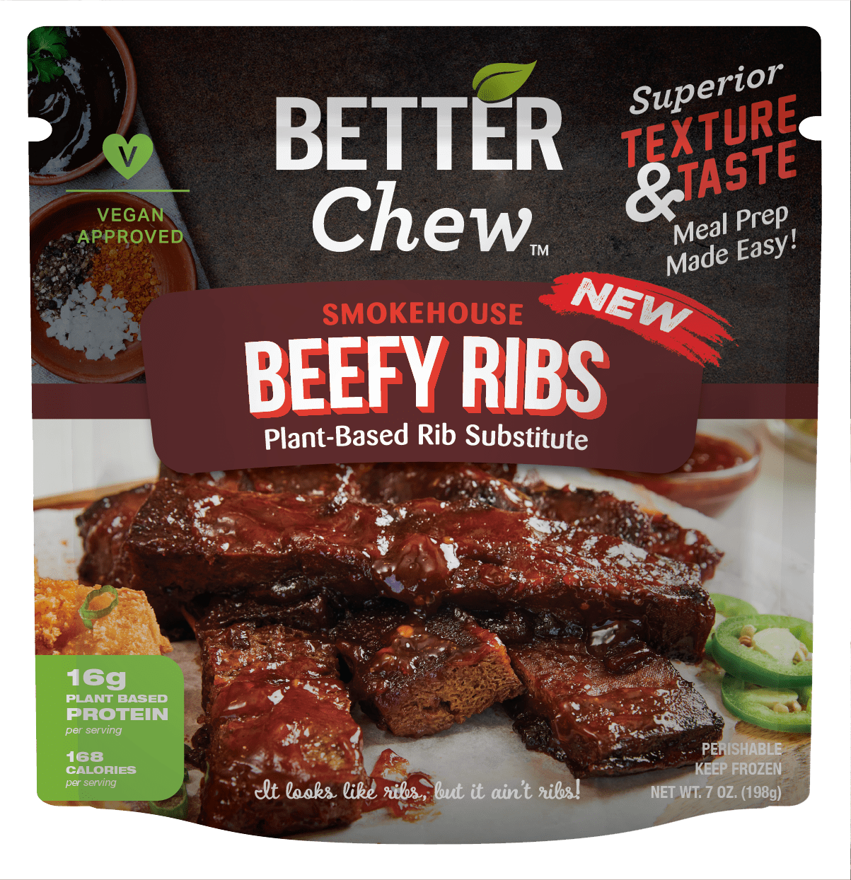 Better Chew, Plant-Based Smokehouse Beefy Ribs 7oz (Frozen)純素牛肋排煙燻風味