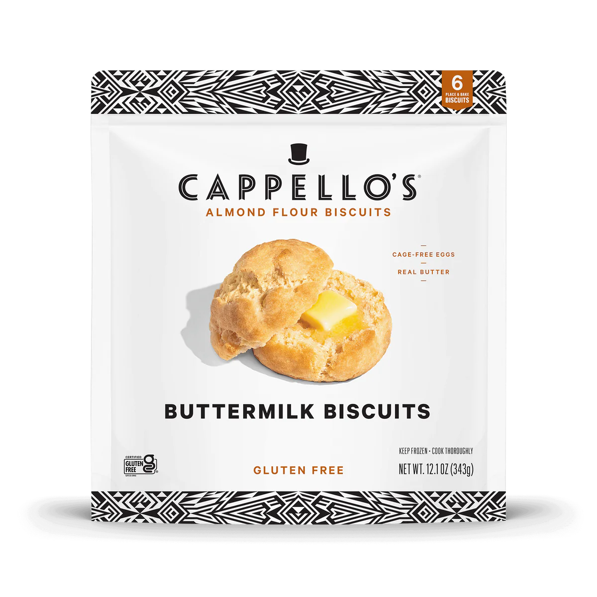 Cappello's, Gluten Free Buttermilk Biscuits 12.1oz (Frozen)