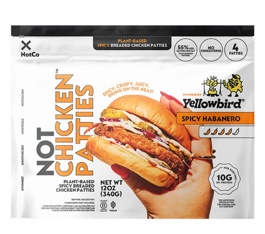 NotCo, Plant-Based Not Chicken 4 Patties Spicy Habanero 12oz (Frozen)