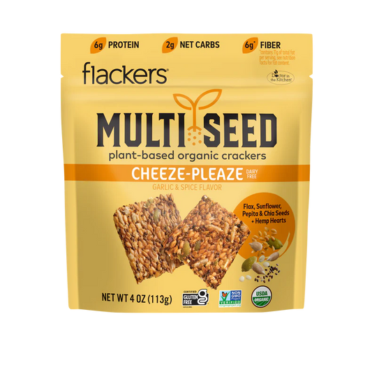 Flackers, Cheeze-Pleaze Multi Seed Crackers 4oz