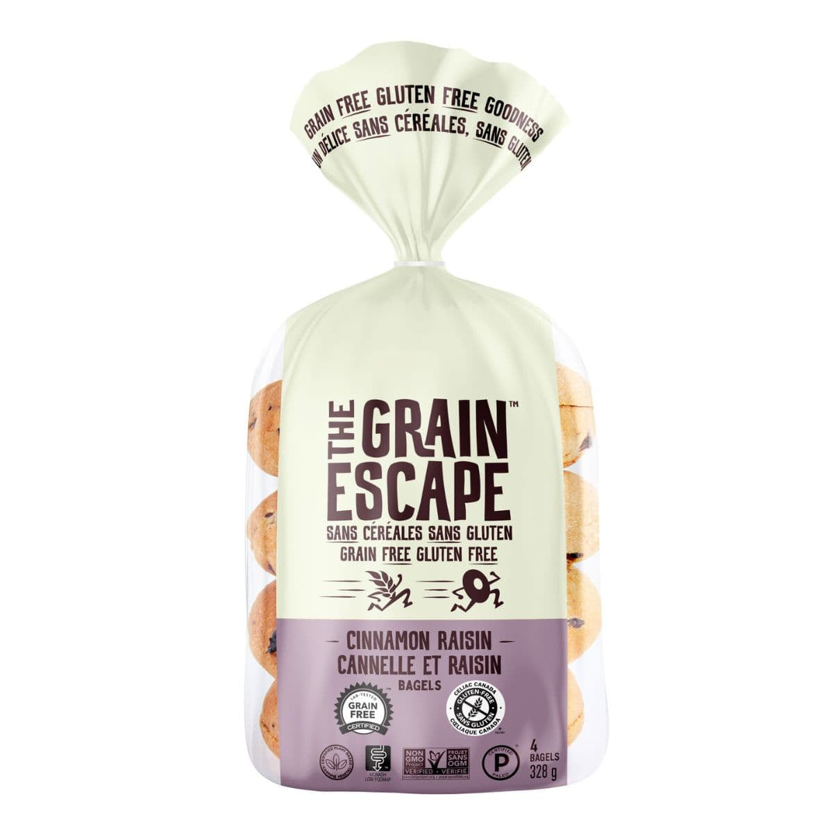 [Promo] The Grain Escape, Gluten-Free Bagels Cinnamon Raisin 11.6oz (Frozen)