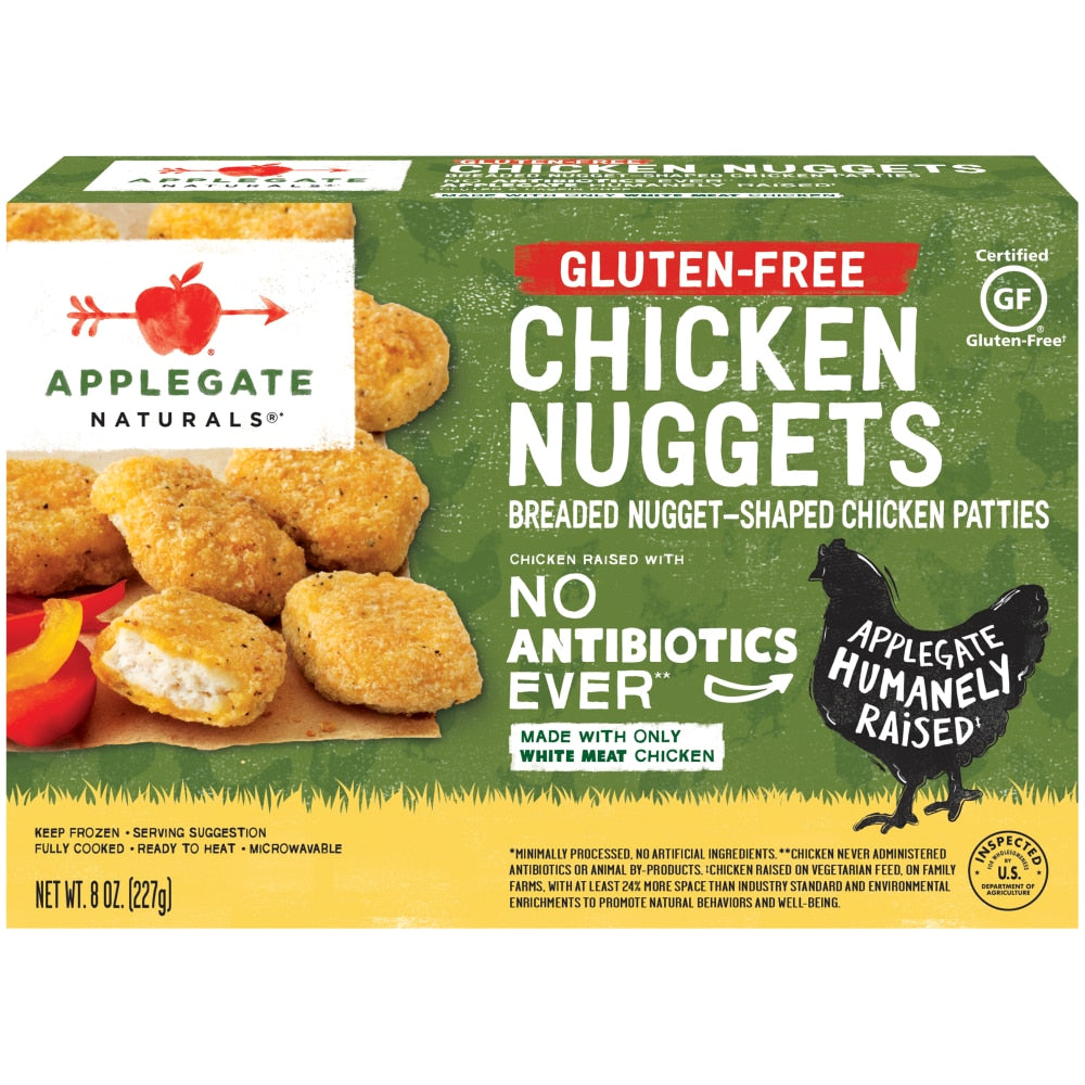 Applegate Natural, Gluten-Free Chicken Nuggets 8oz (Frozen) "best by 8 Jan 25"