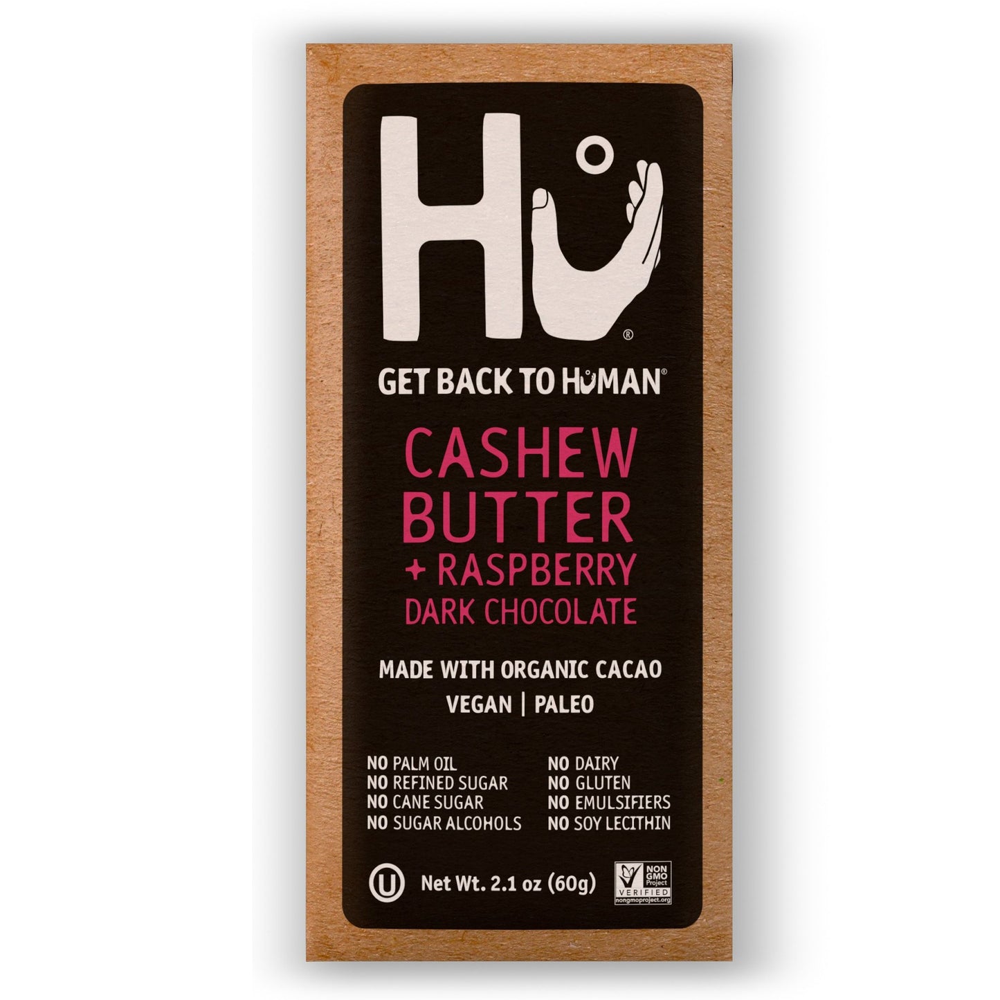 Hu Kitchen, Cashew Butter + Raspberry Dark Chocolate Bar 2.1oz (chill)