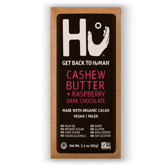 Hu Kitchen, Cashew Butter + Raspberry Dark Chocolate Bar 2.1oz (chill)