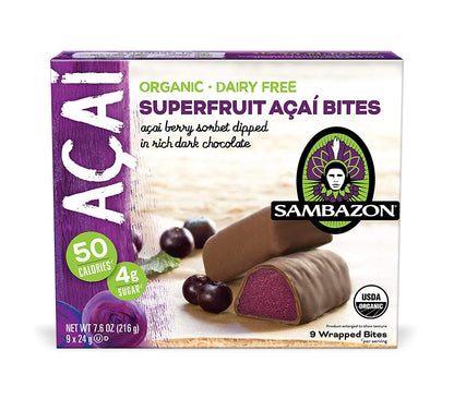 Sambazon, Chocolate Superfruit Acai Bites 7.6 oz (Frozen)