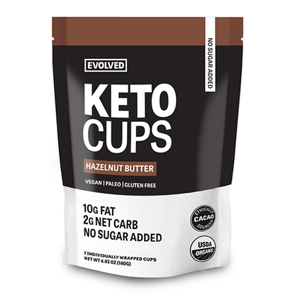 Evolved Chocolate, Hazelnut Butter Keto Cups 4.93oz (Chill) “best by 29Mar25”