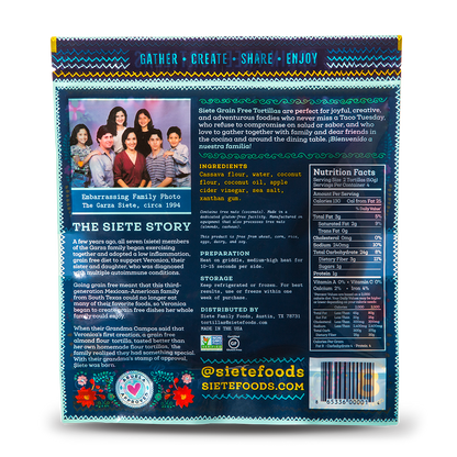 [Promo] Siete, Gluten Free Cassava & Coconut Flour Tortillas 8 Ct (Frozen)