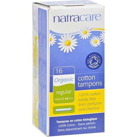 [Discon]Natracare, Organic Cotton Tampons with Applicator Regular 16Ct "best by NA"