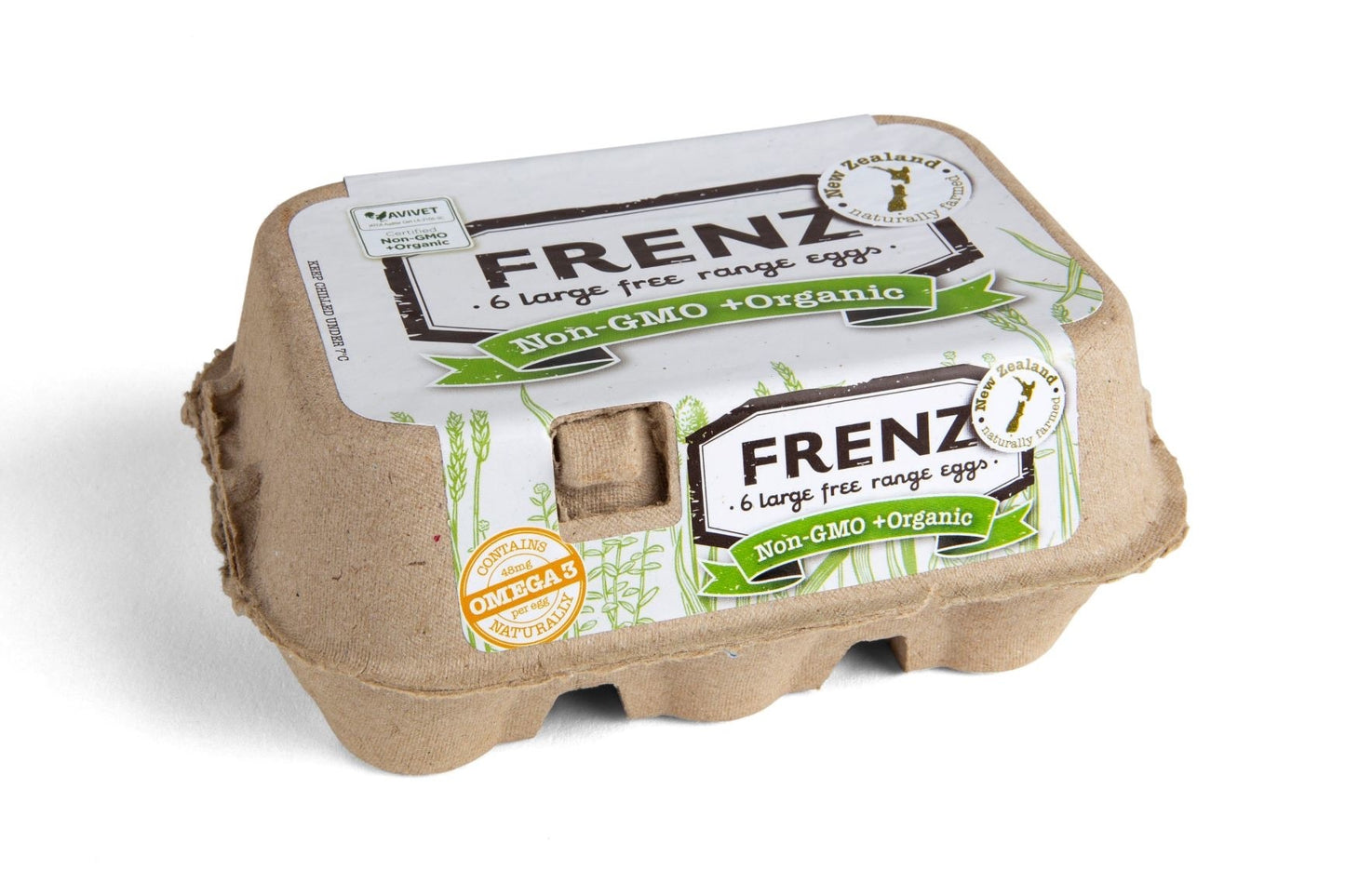 FRENZ, Free-Range Organic Eggs (XL) pack of 6 eggs (Chill) 新西蘭有機放牧雞蛋