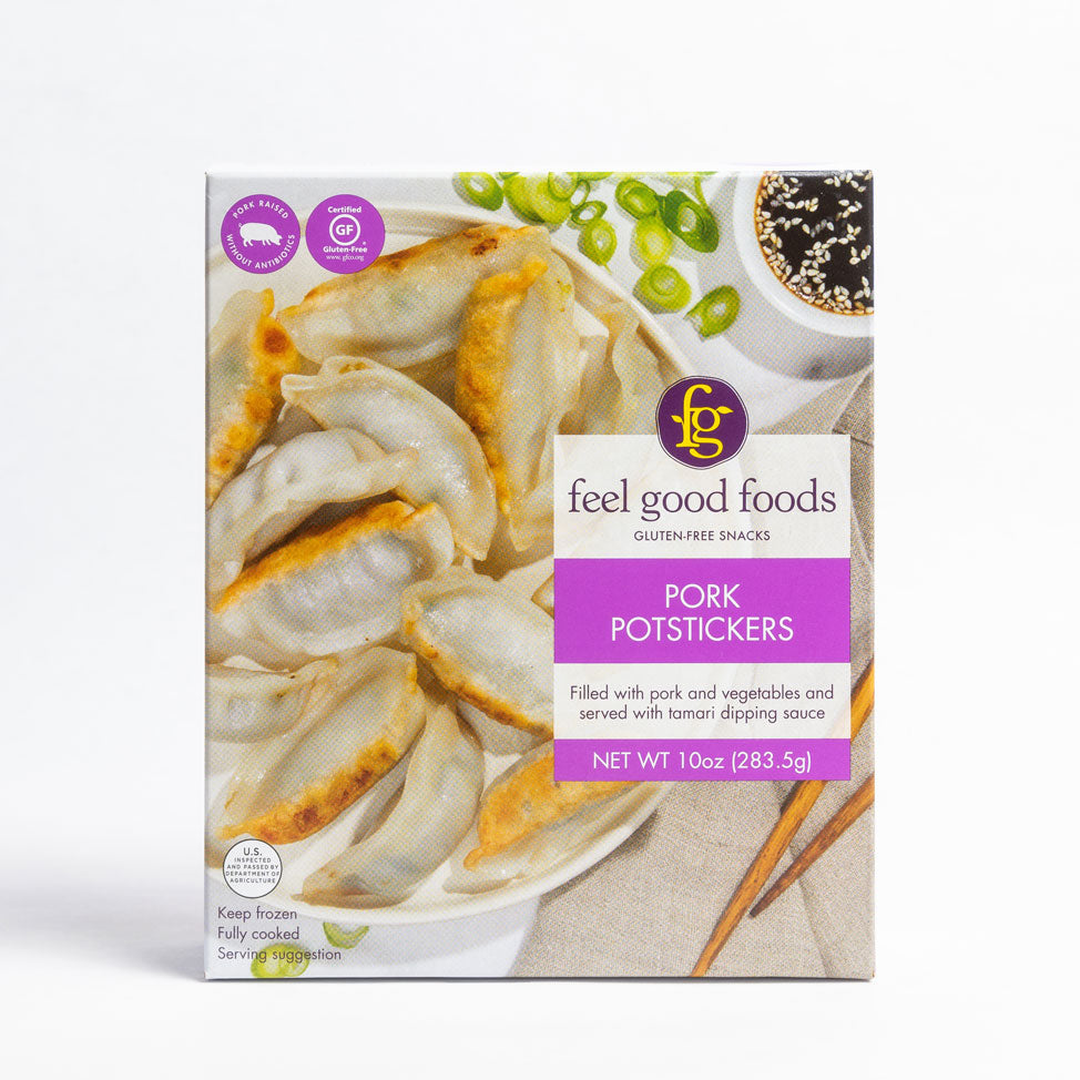 Feel Good Foods, Gluten Free Pork Potstickers 10oz (Frozen)